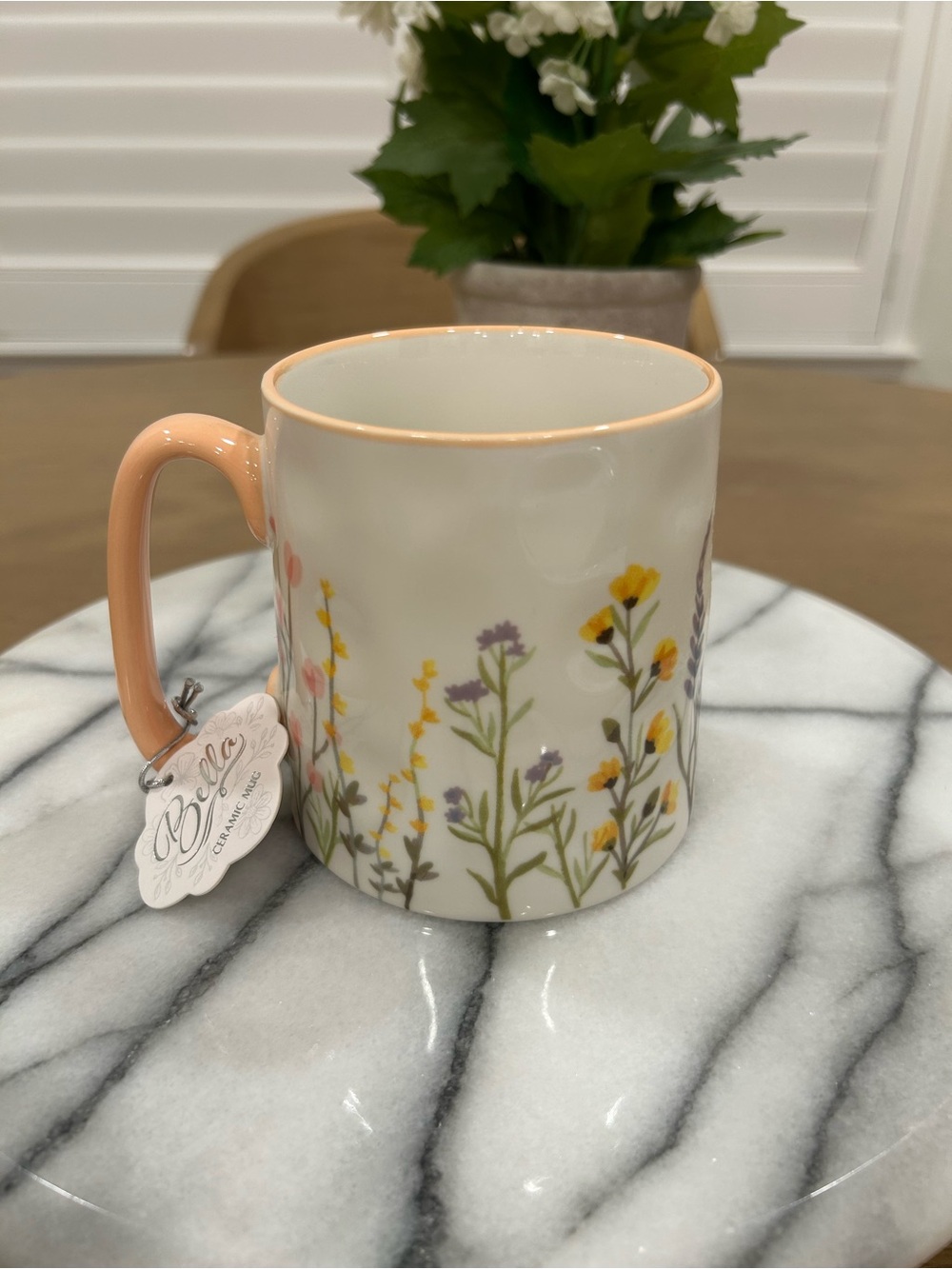 NWT “Bella” Floral Ceramic Mug